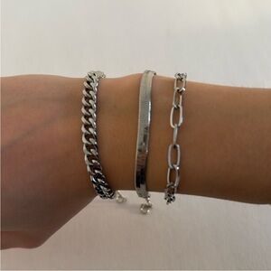 NWT American Eagle Elegant Silver Bracelet Set in original packaging 3 bracelets